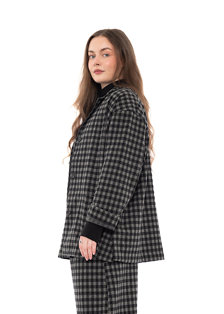 CHECKED LONGLINE CEREALE JQ JACKET