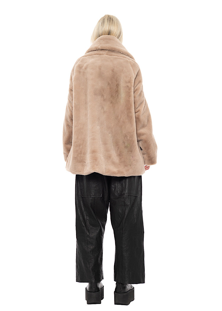 FAUX FUR COCOON JACKET