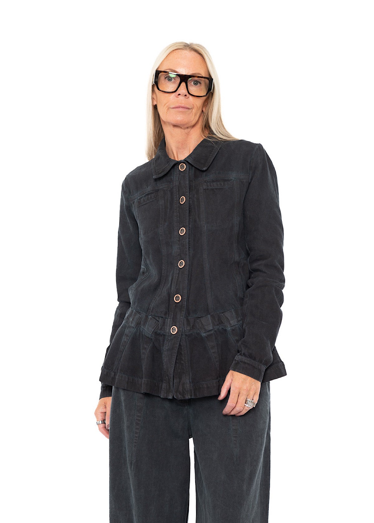 GARMENT-DYED DENIM JACKET