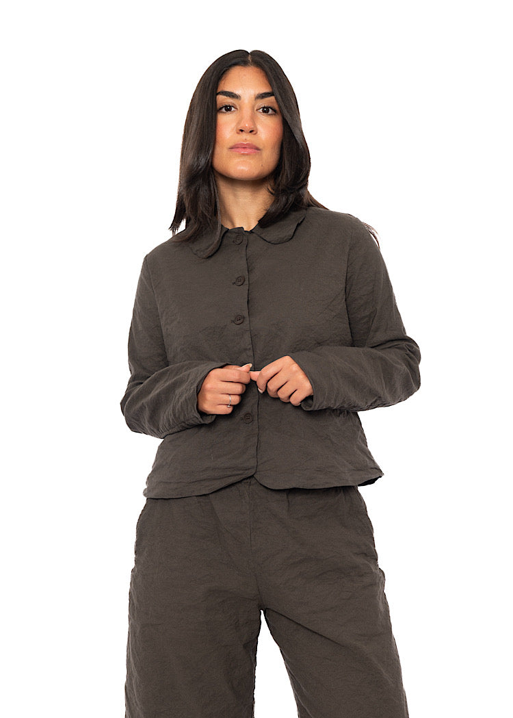 SIGNATURE CRINKLE BOXY JACKET