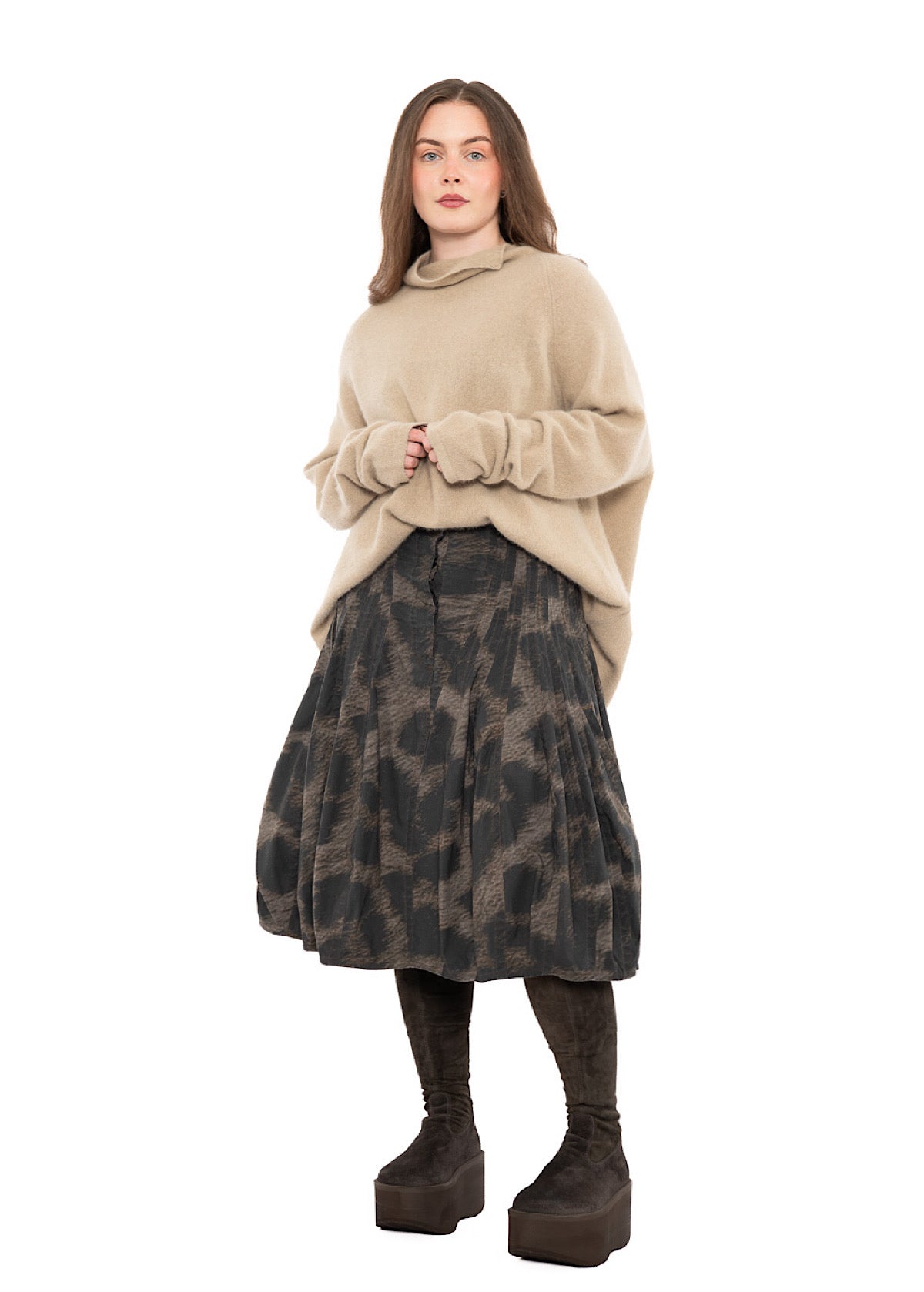 LEOPARD PRINT BALLOON SKIRT