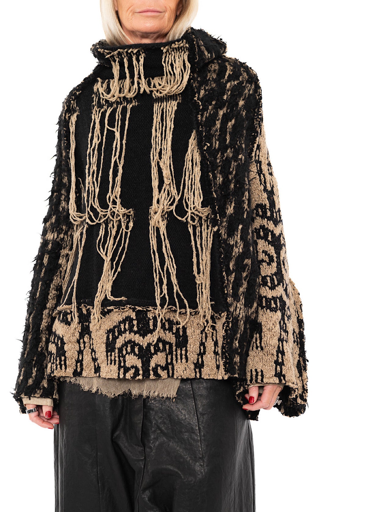 OVERSIZED TAPESTRY KNIT PULLOVER