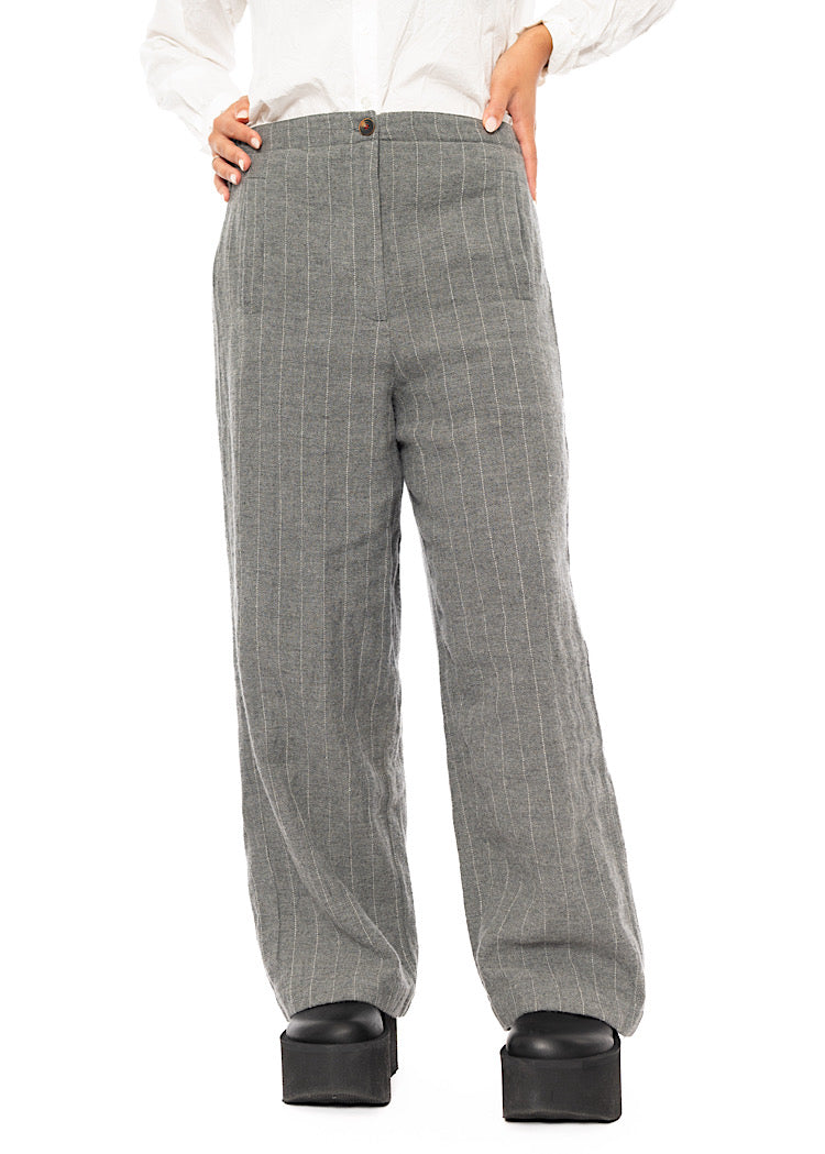 PINSTRIPE PAULETTE TROUSER