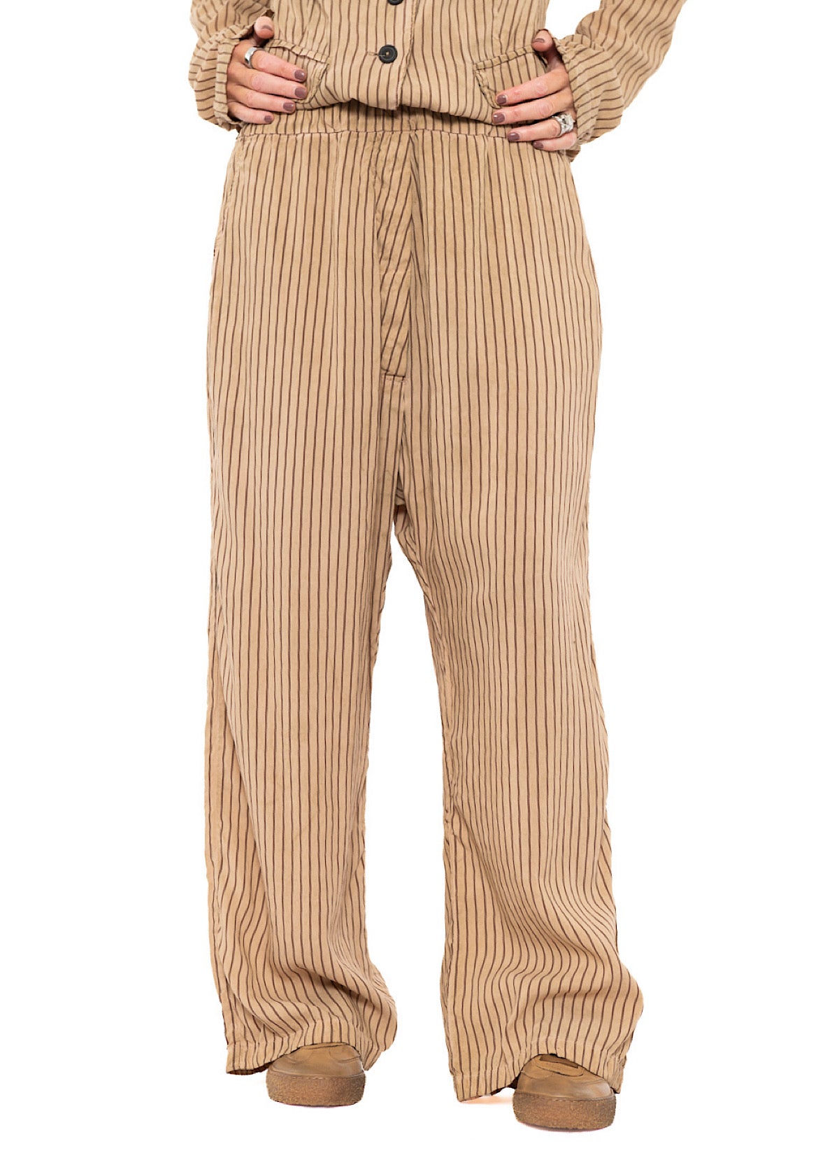 CL STRIPE VISCOSE-SILK TROUSER