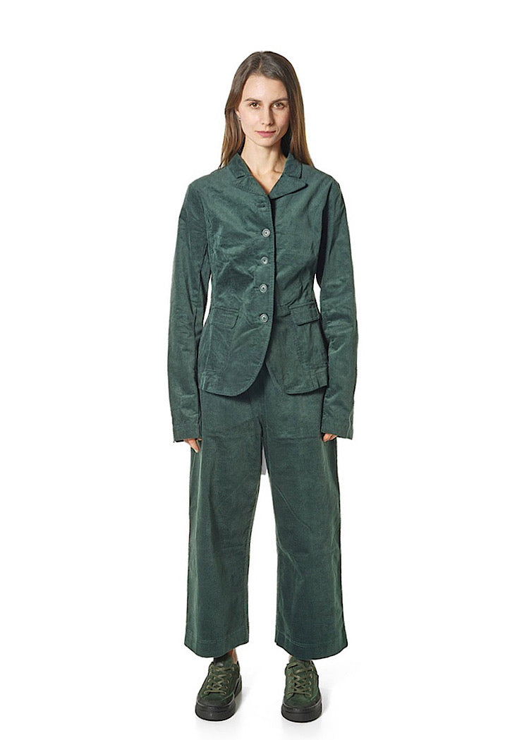 TAILORED STRETCH-VELVET JACKET