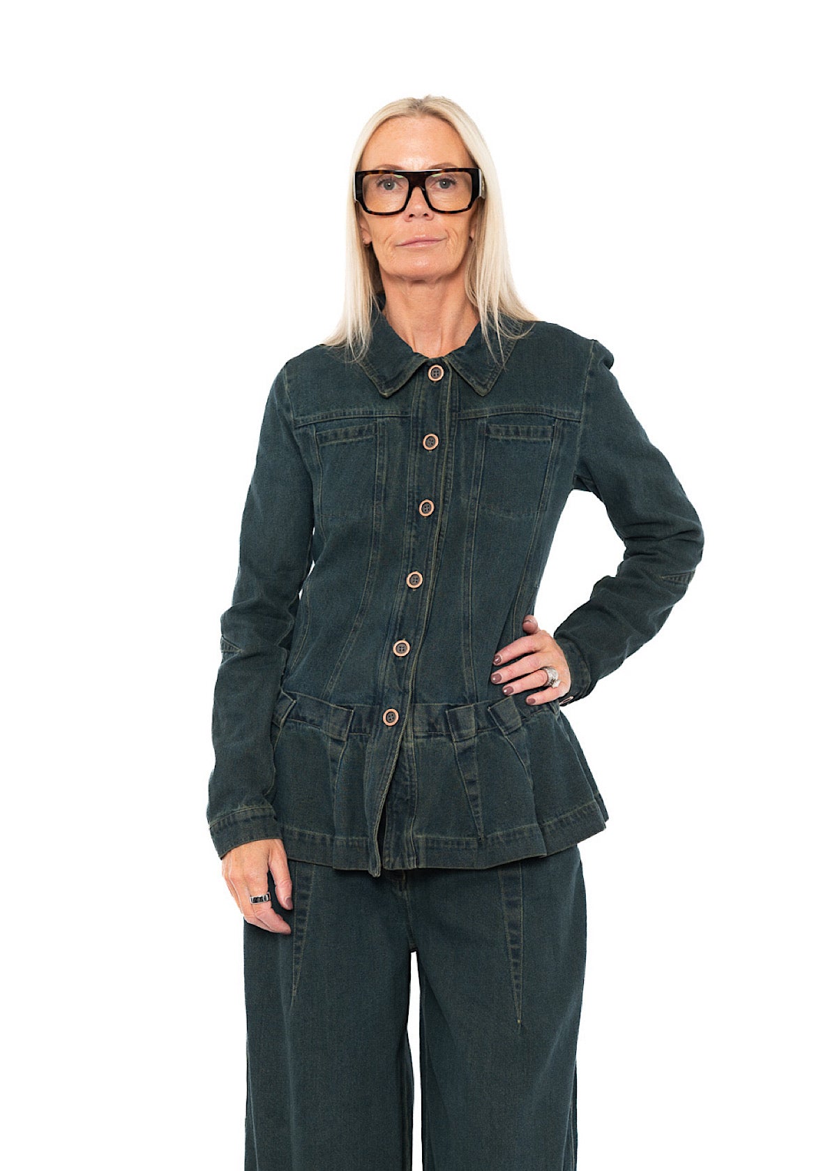 GARMENT-DYED DENIM JACKET