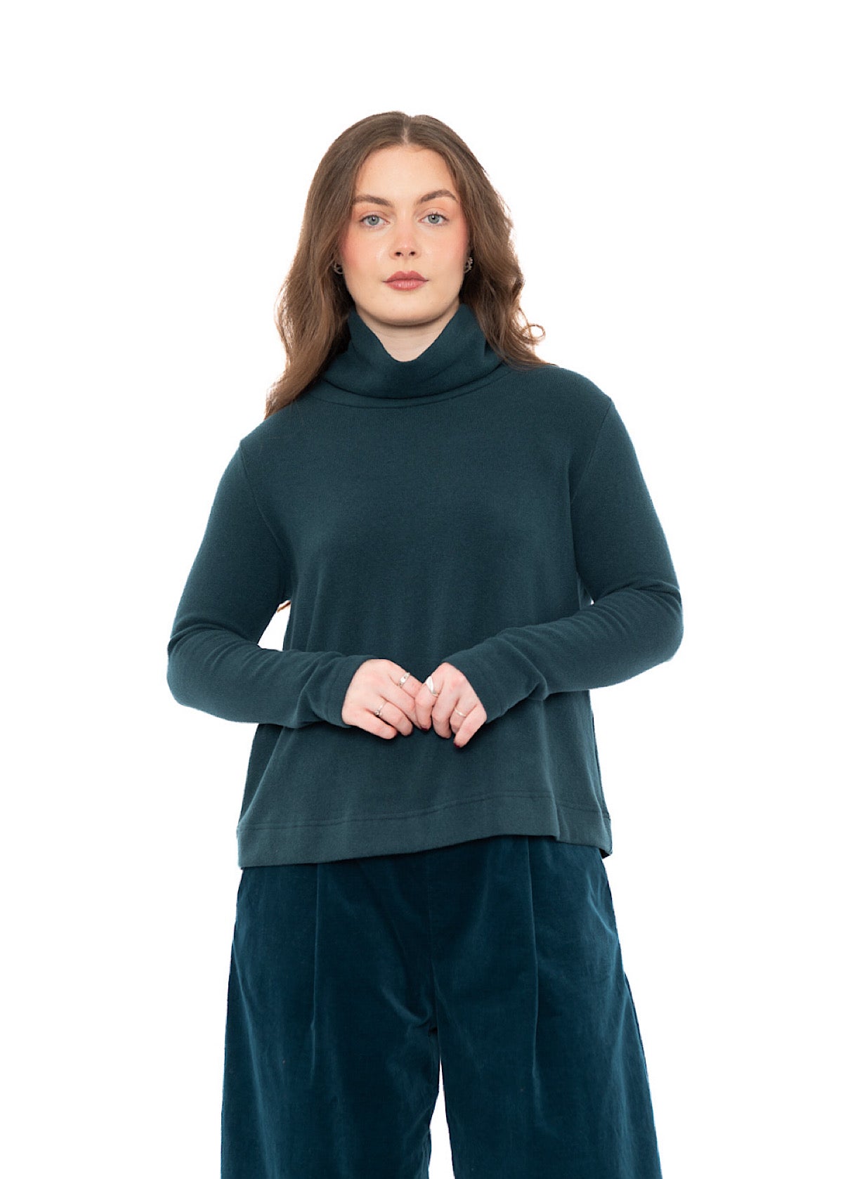 COTTON-FLEECE LYDIA PULLOVER