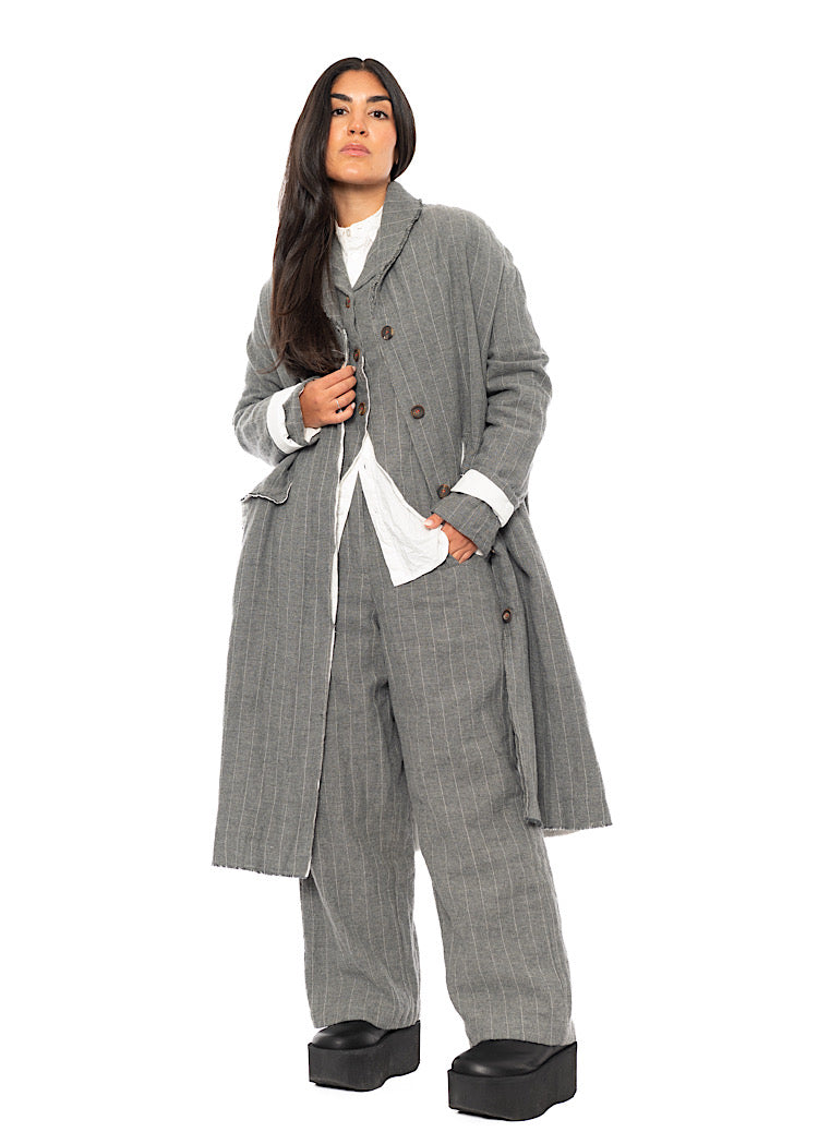 PINSTRIPE MARY COAT