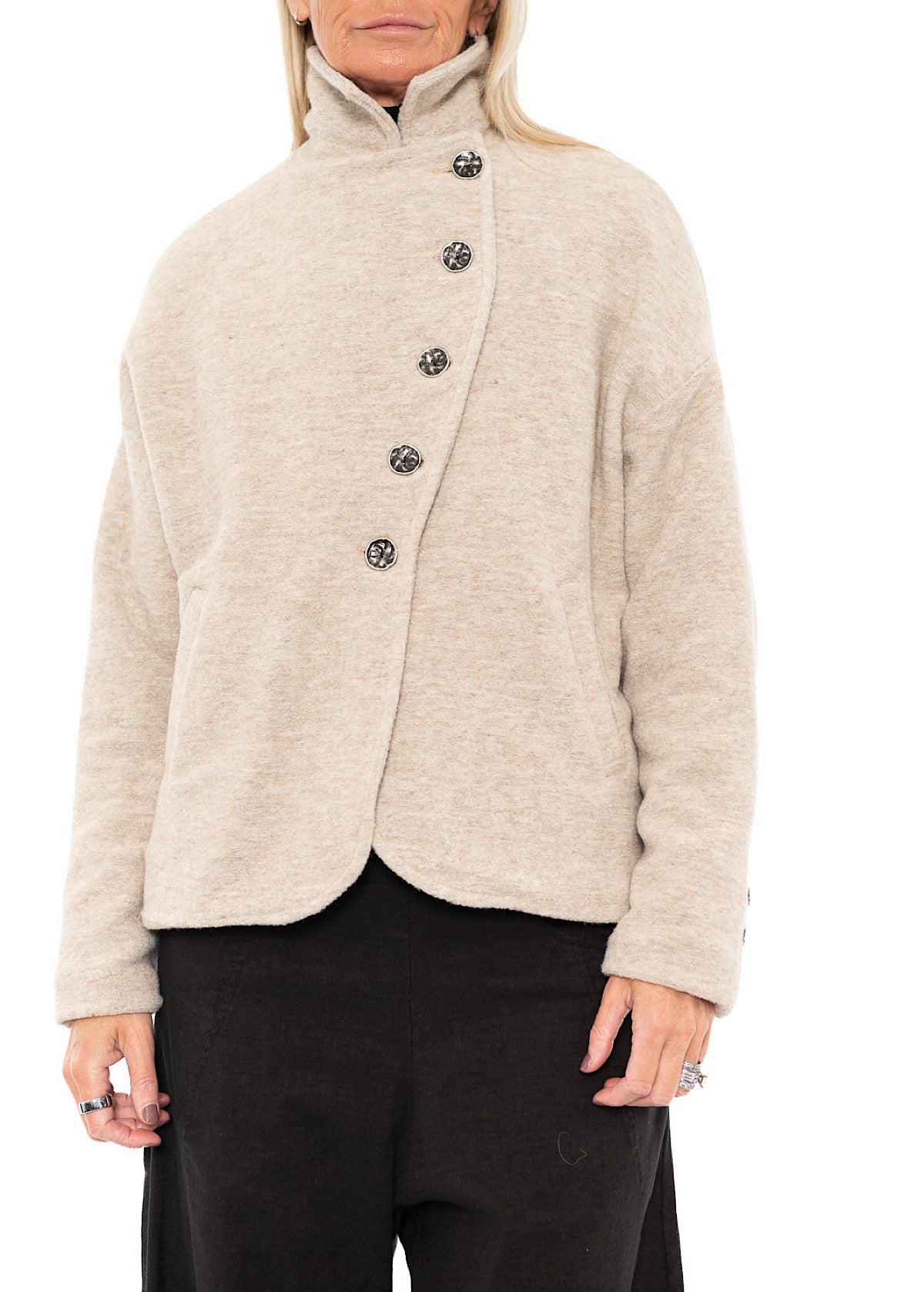 WOOL-BLEND BOXY JACKET