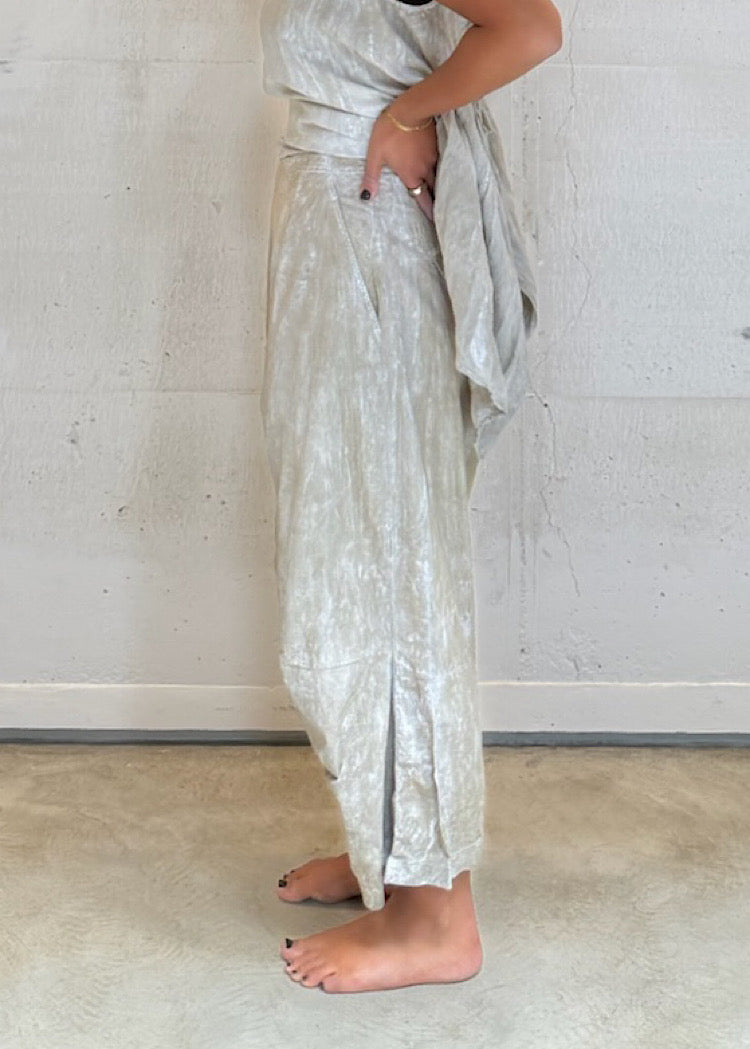 PRE-ORDER RUNDHOLZ DIP TROUSER *BLACK GLOSS | 2240133* (Shown in LINEN FOG | 2240113)