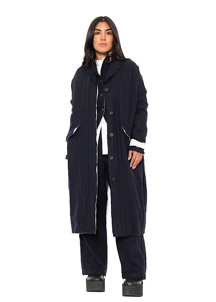 PINSTRIPE MARY COAT