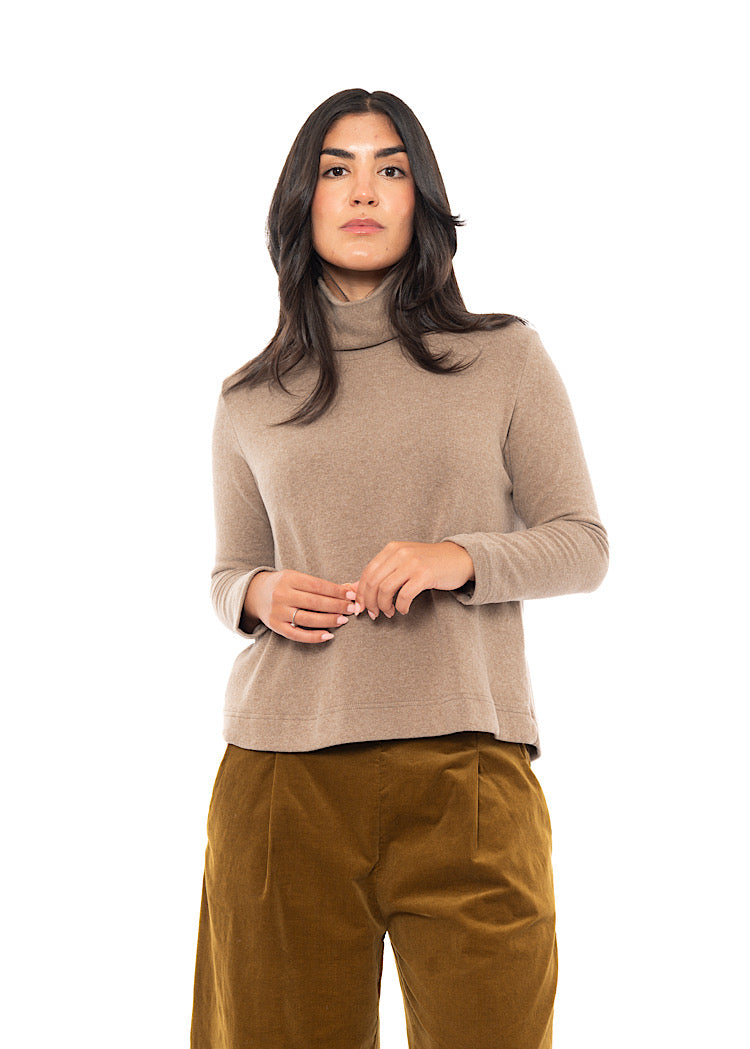 COTTON-FLEECE LYDIA PULLOVER