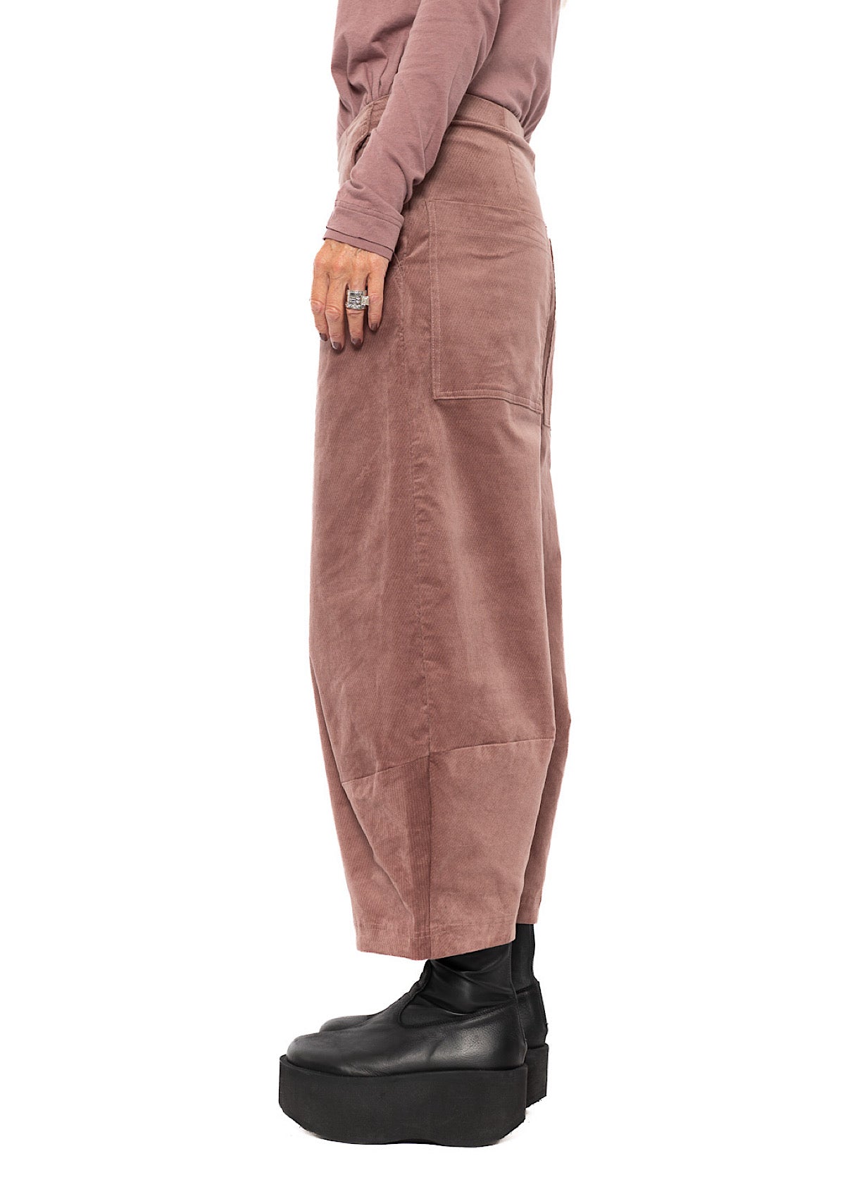 STRETCH-VELVET BALLOON TROUSER