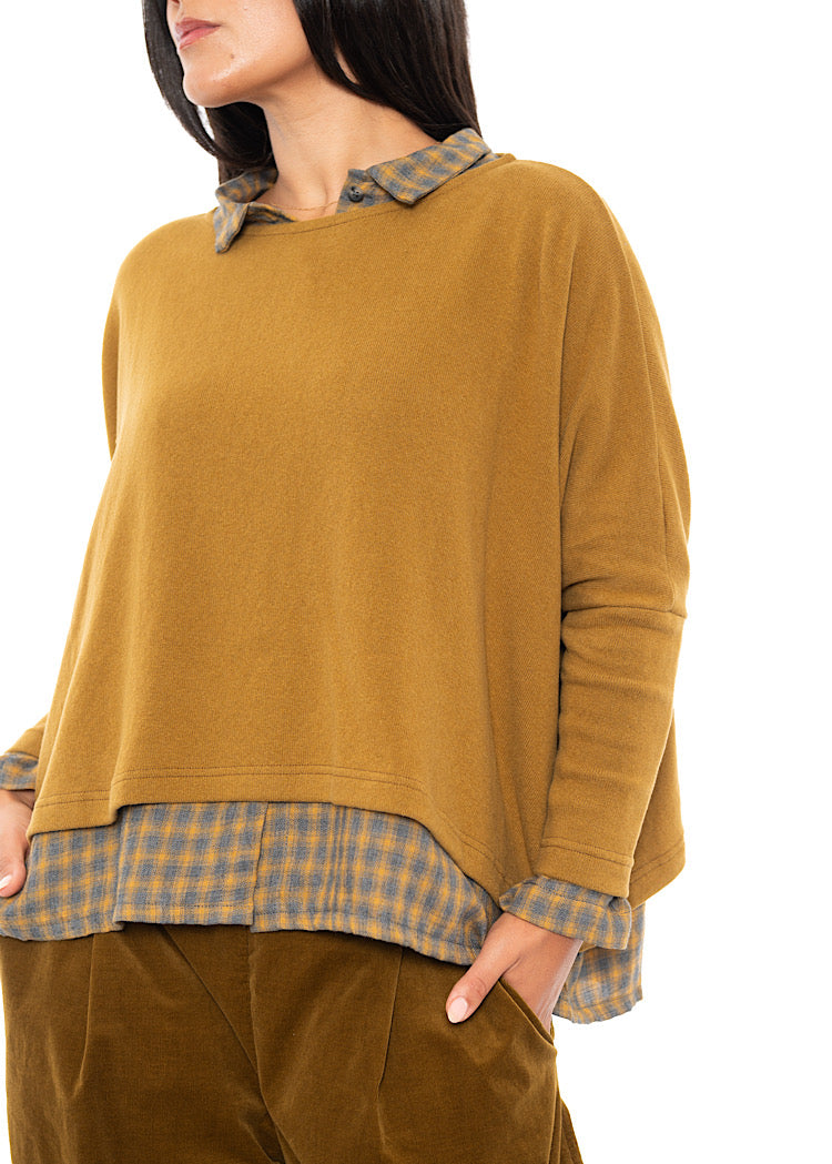 SIGNATURE COTTON-FLEECE KIRA PULLOVER