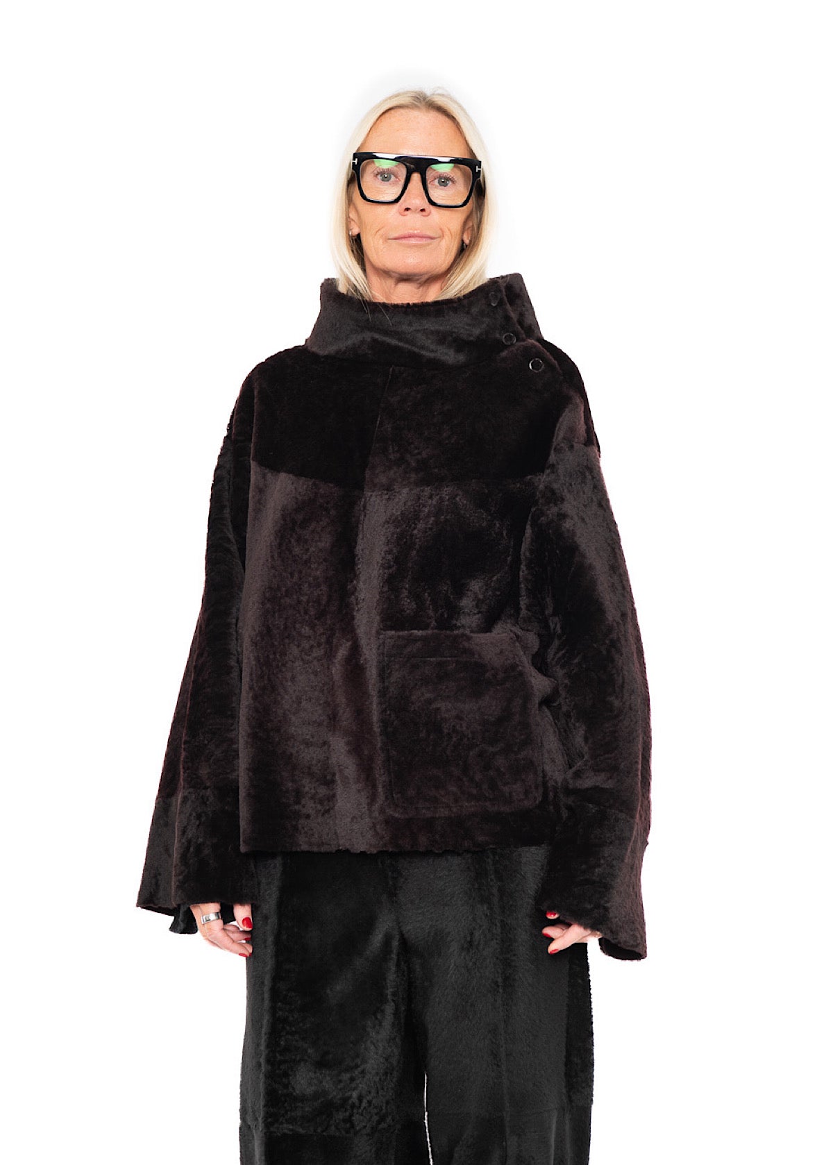 FUR-FINISHED PULLOVER