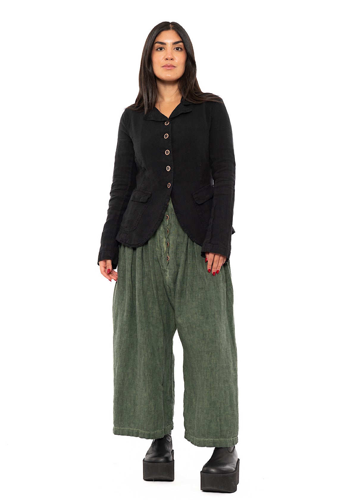 WINTER LINEN WIDE-LEG TROUSER