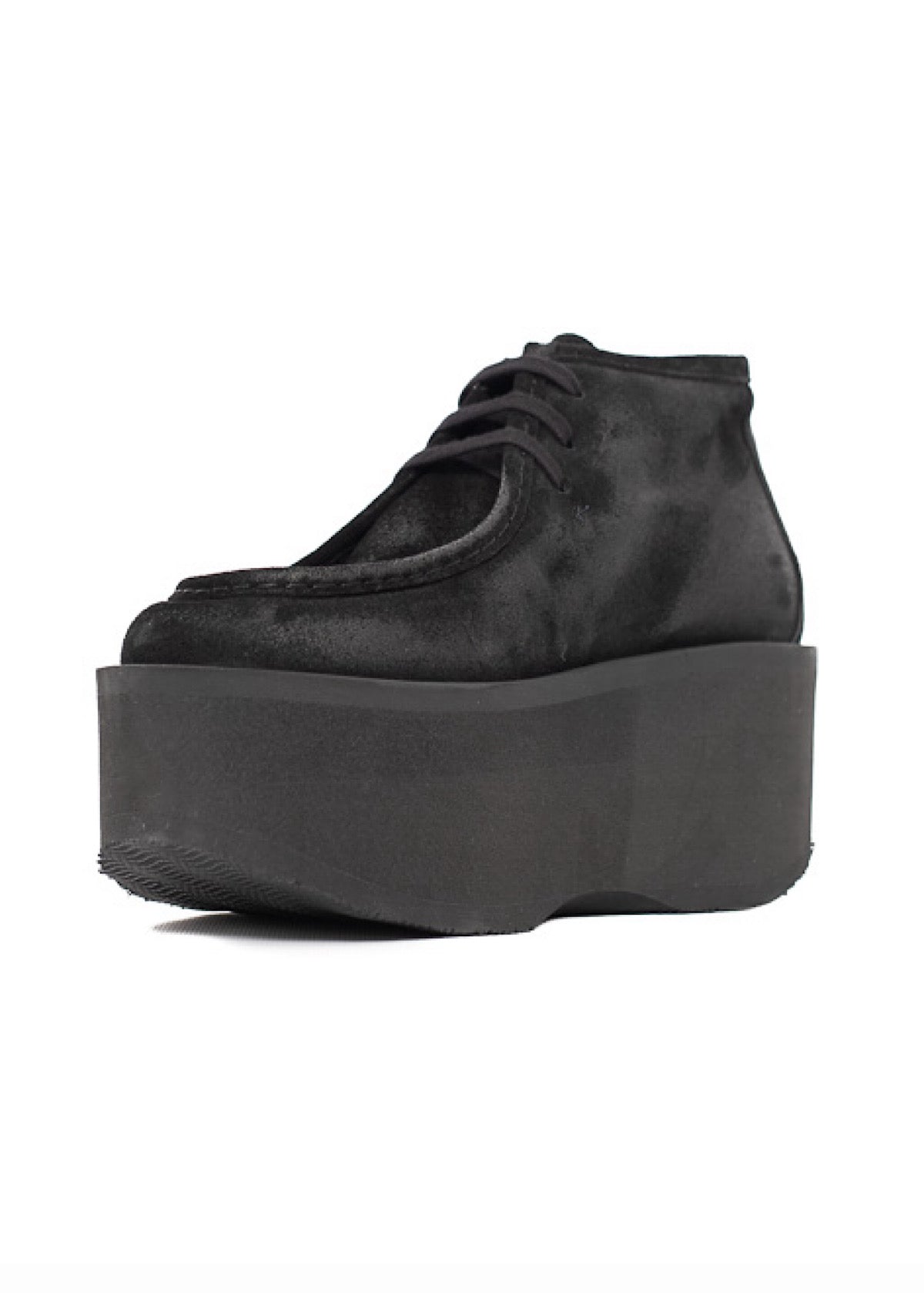 LACE UP SUEDE PLATFORM SHOE