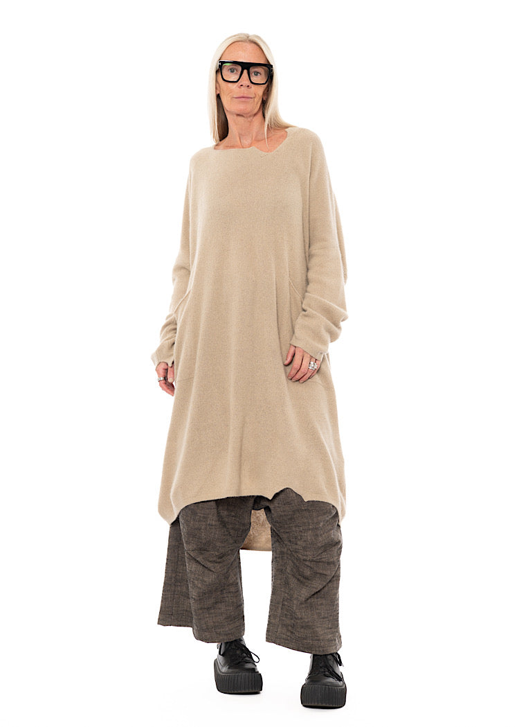 SIGNATURE RACCOON HAIR KNITTED TUNIC