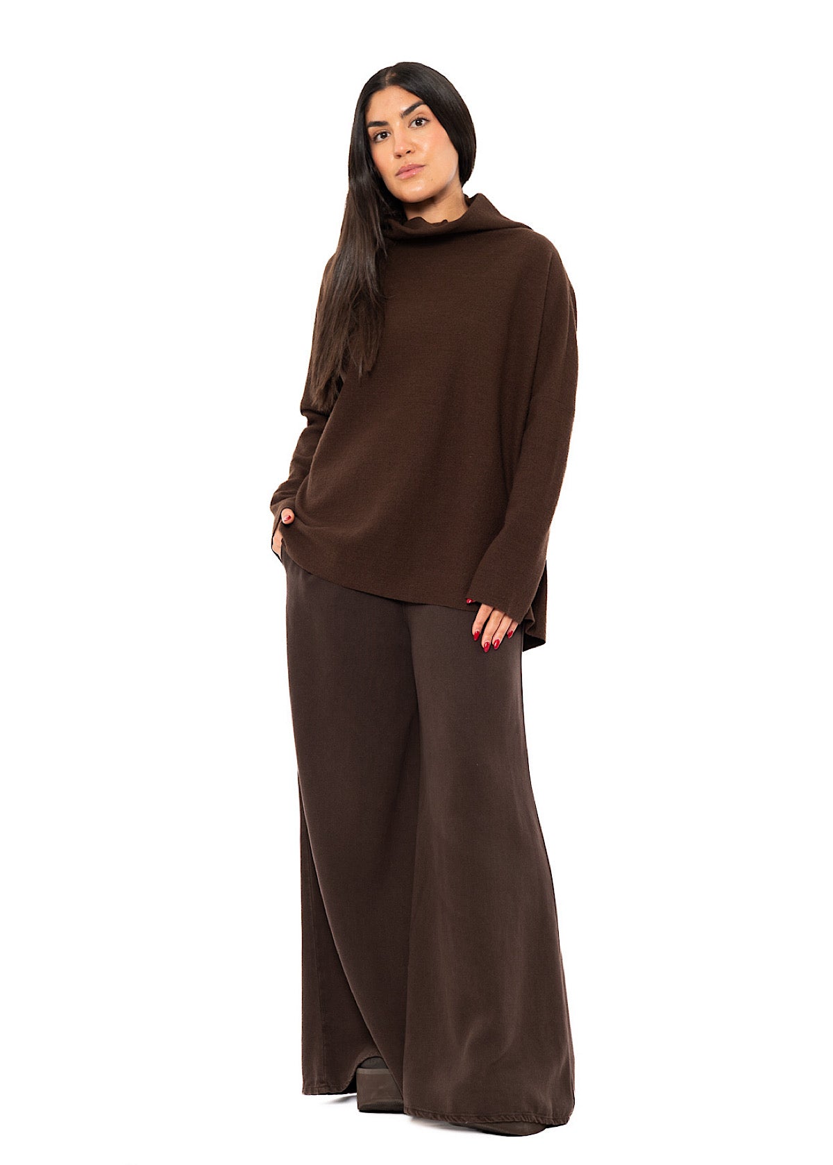 RELAXED BOILED WOOL PULLOVER
