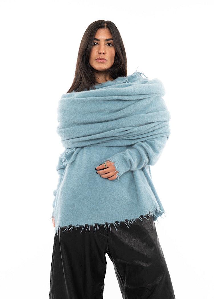 RUNDHOLZ DIP KNITTED SCARF