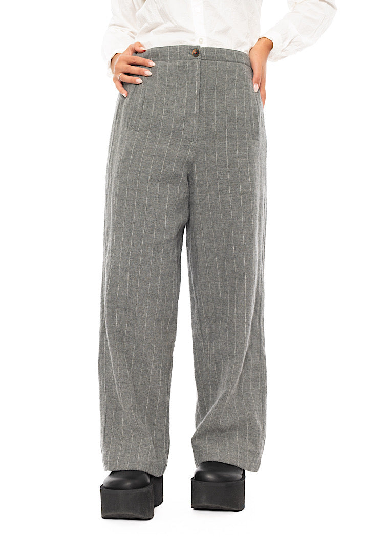 PINSTRIPE PAULETTE TROUSER
