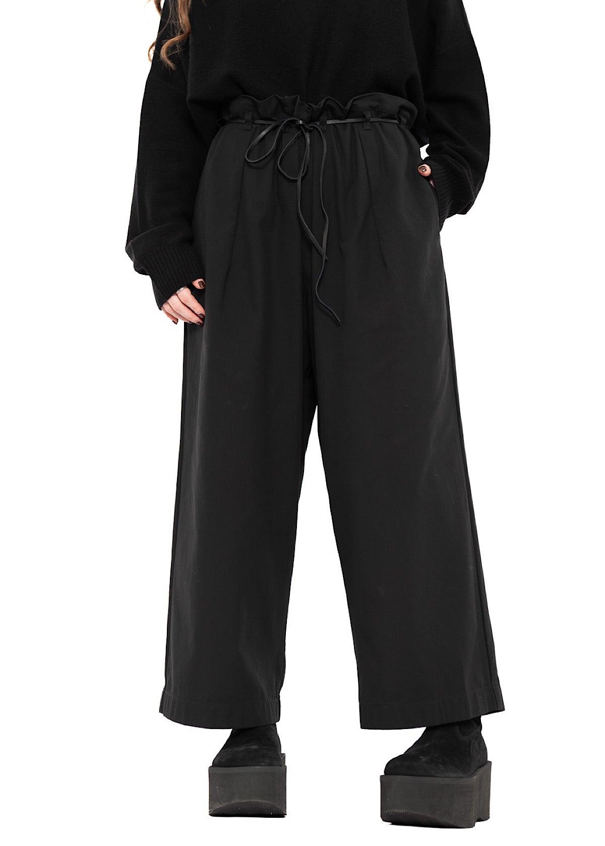 STRAIGHT LEG COTTON TROUSER
