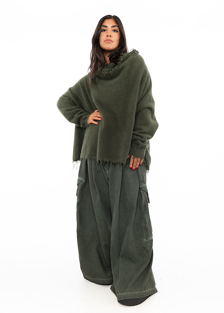 RUNDHOLZ DIP TROUSER *BLACK GLOSS* (Shown in PINE LIGHT)