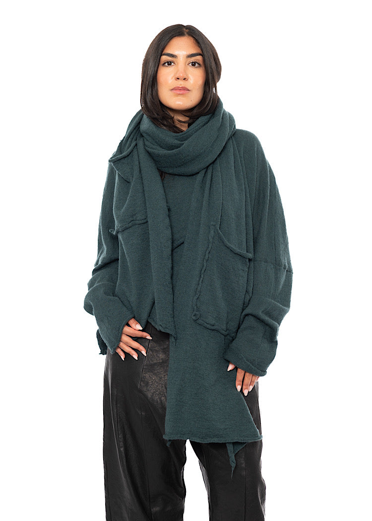 BOILED WOOL POCKET SCARF