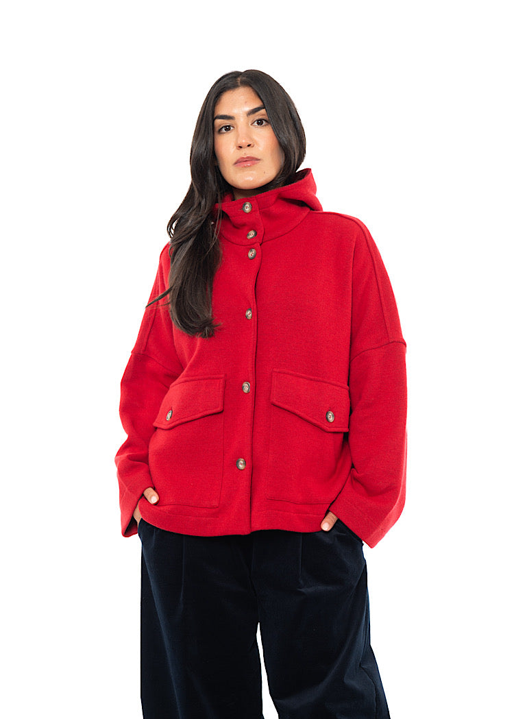 OVERSIZED HOODED WELL JACKET