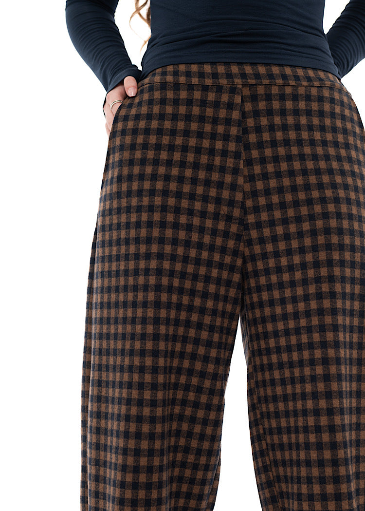 LARGE-CHECK RIMA JQ TROUSER