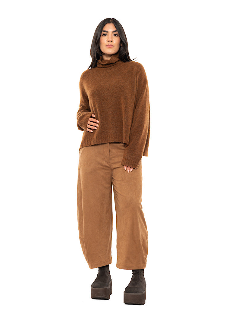 BRUSHED MÉLANGE KNITTED PULLOVER