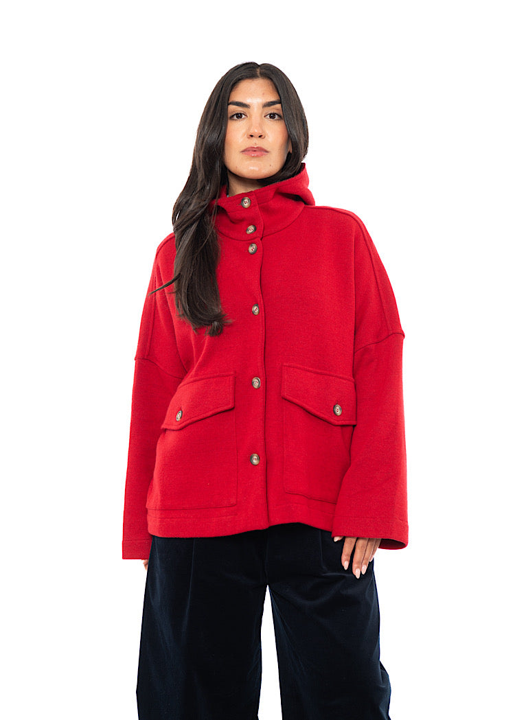 OVERSIZED HOODED WELL JACKET