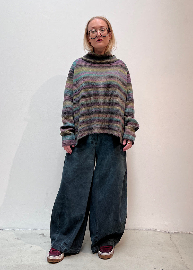 MULTICOLOUR STRIPE KNITTED PULLOVER