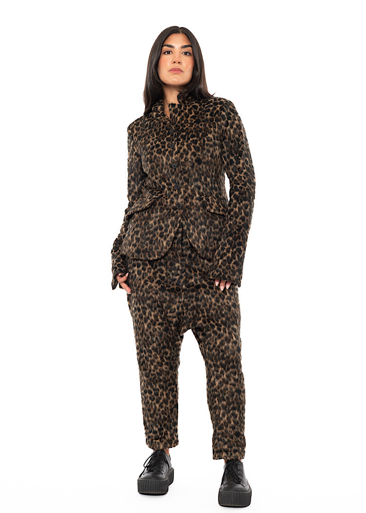 FAUX FUR LEOPARD TROUSER