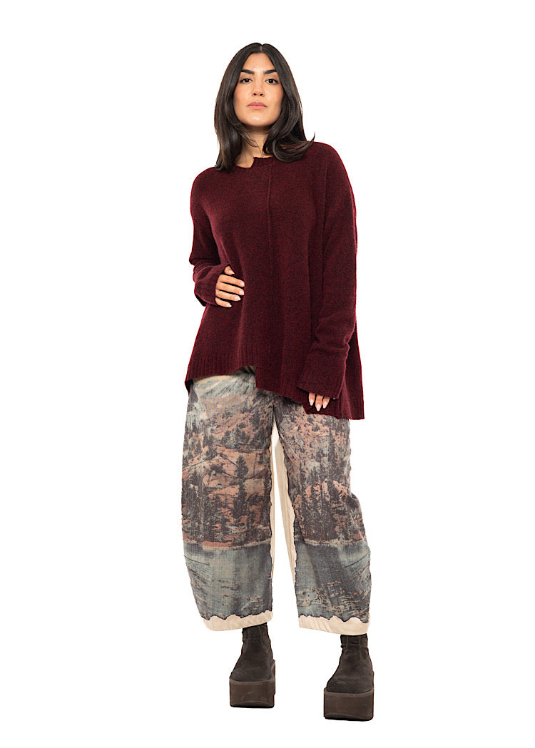 BRUSHED MÉLANGE KNITTED PULLOVER