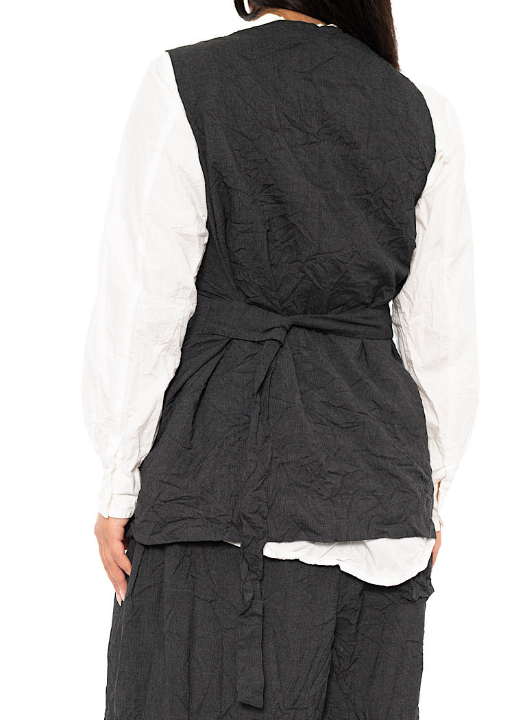 CRINKLE TAILORED WAISTCOAT