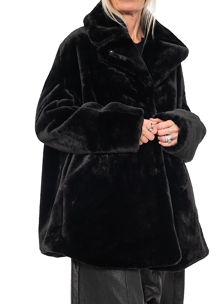 FAUX FUR COCOON JACKET
