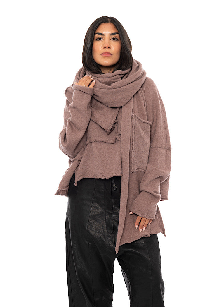 BOILED WOOL POCKET SCARF