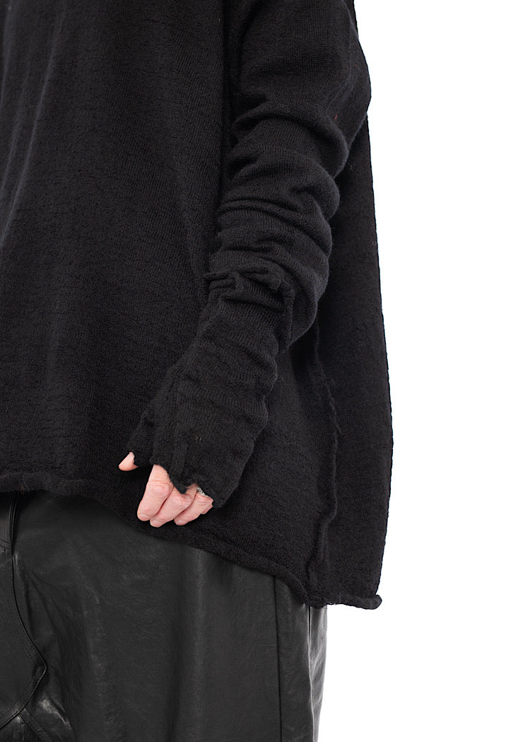 BOILED WOOL FINGERLESS CUFF