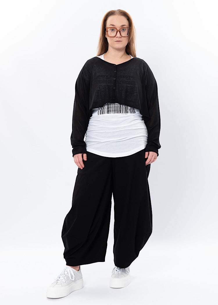 RUNDHOLZ BLACK LABEL CROPPED CARDIGAN