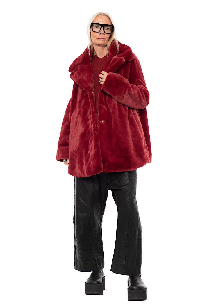 FAUX FUR COCOON JACKET