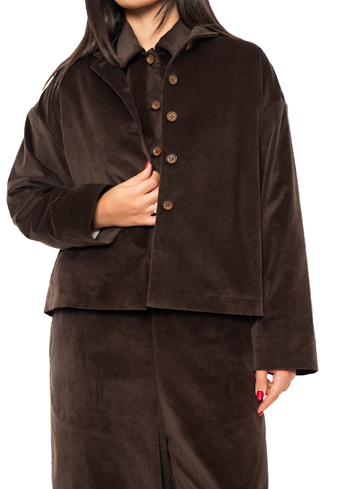 BOXY VELVET FLORA JACKET