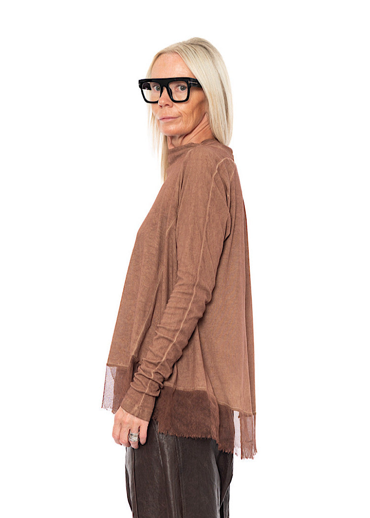 RELAXED NETTED HEM T-SHIRT
