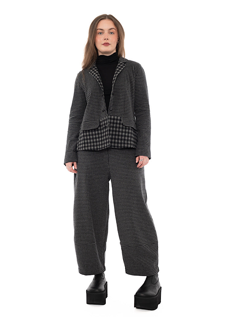 MIXED-CHECK TAILORED YASMIN JACKET