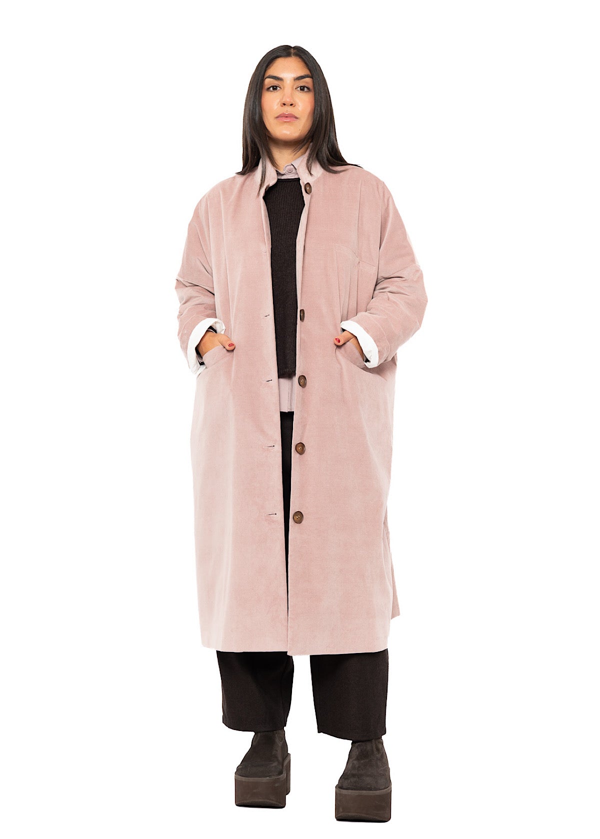 OVERSIZED VELVET ISA COAT