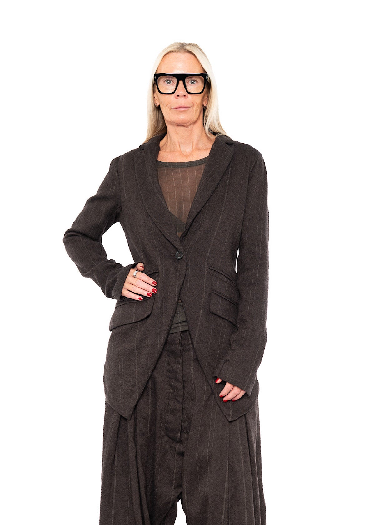 TAILORED PINSTRIPE WOOL JACKET