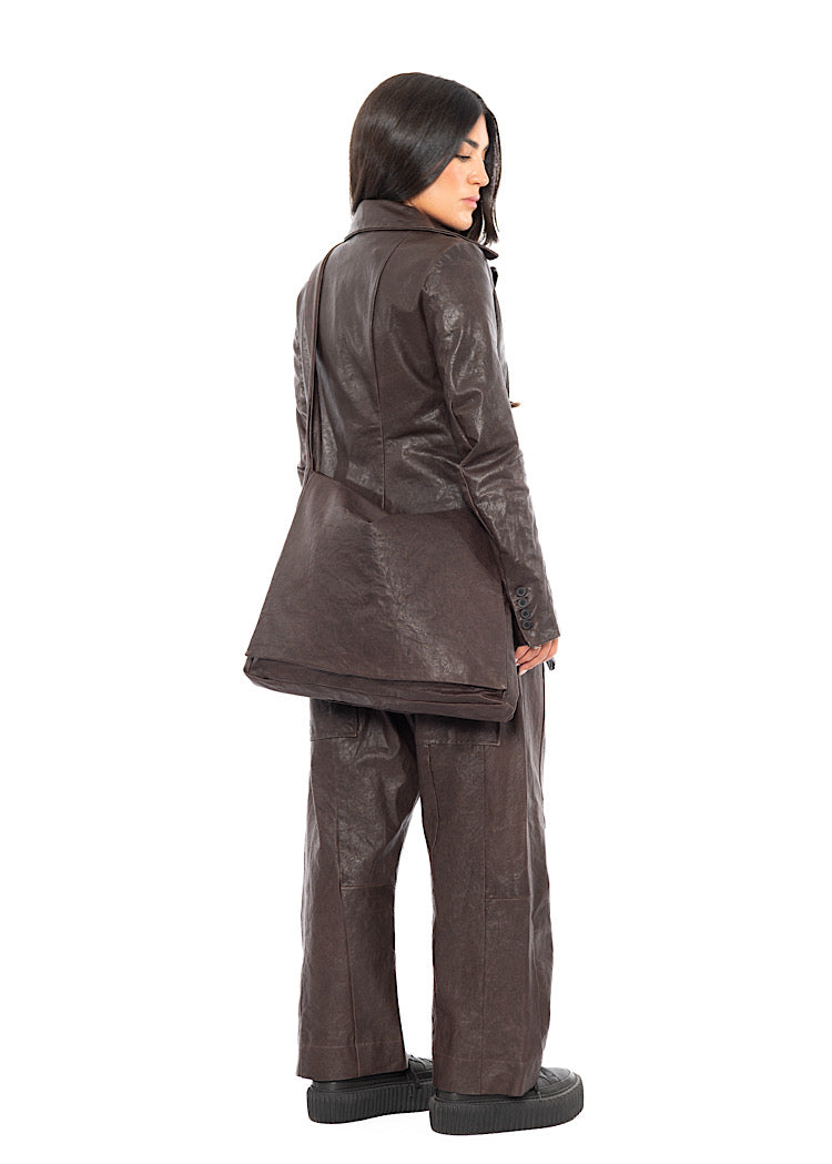OVERSIZED LEATHER SHOULDER BAG