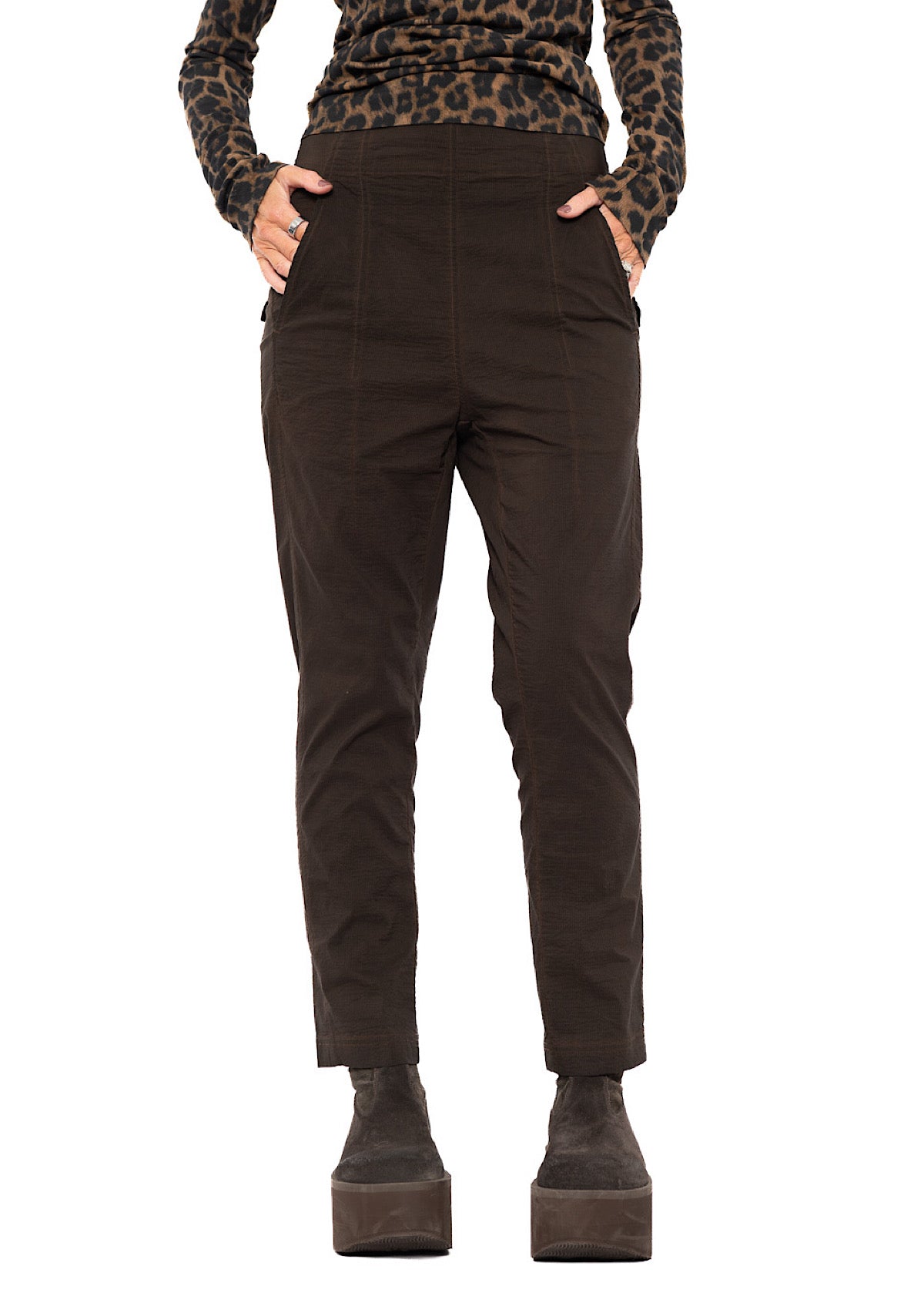 TAPERED PINSTRIPE STRETCH TROUSER