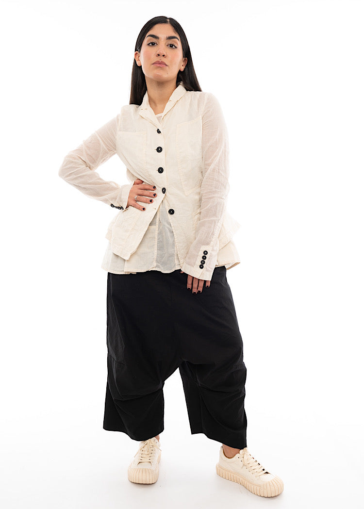 RUNDHOLZ DIP JACKET *BLACK* Shown in Greige