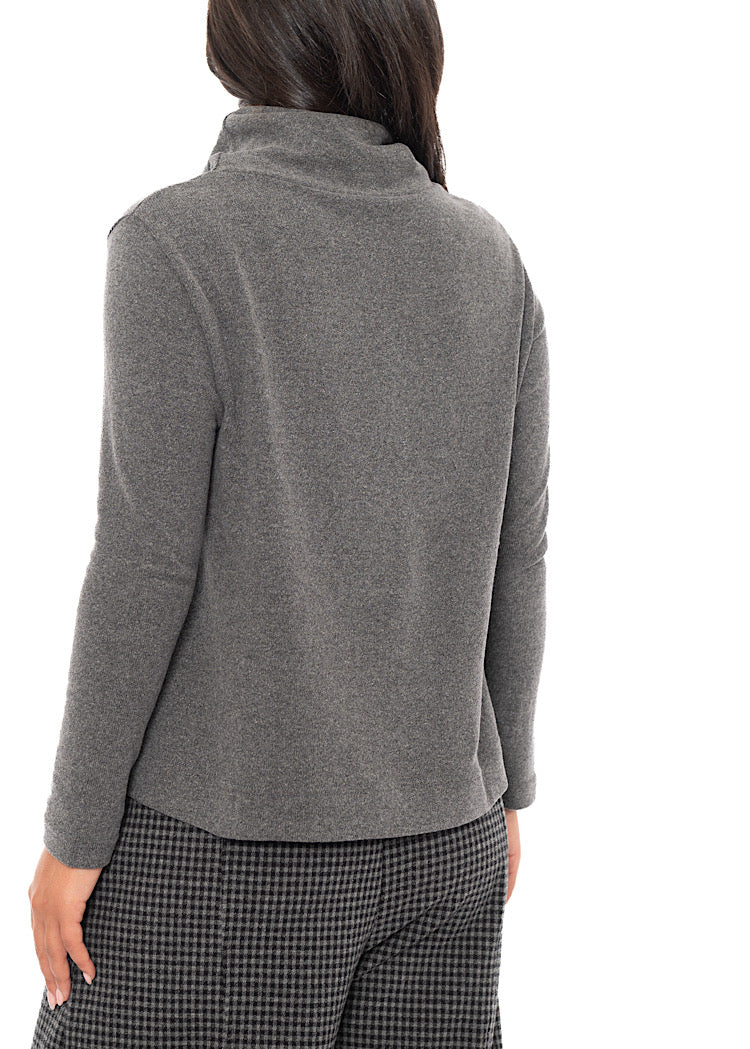 COTTON-FLEECE LYDIA PULLOVER